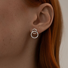 Серьги SOKOLOV - Серебро 925, Фианит (арт. 94025842)