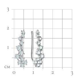 Серьги Talant - Серебро 925, Фианит (арт. 16-72-0001-28725)