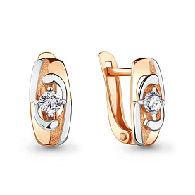 Серьги Аквамарин - Золото 375, Фианит (арт. 46861.8)