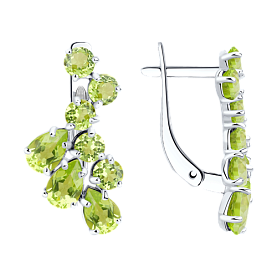 Серьги SOKOLOV - Серебро 925, Хризолит (арт. 92020720)