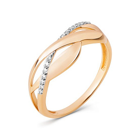 Кольцо ЮФ Династия - Золото 585, Фианит (арт. 022521-1102)