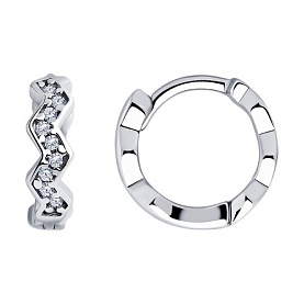 Серьги SOKOLOV - Серебро 925, Фианит (арт. 94025970)