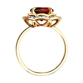 Кольцо Diamant - Золото 585, Гранат, Фианит (арт. 51-310-02510-2)