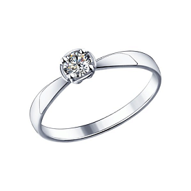 Кольцо SOKOLOV - Серебро 925, Swarovski (арт. 89010015)