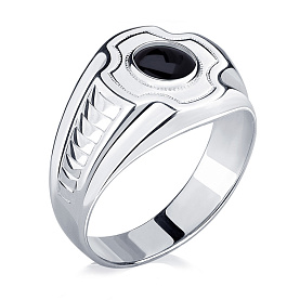 Кольцо Platinum Lab. - Платина 950, Оникс (арт. ПК-082-01)