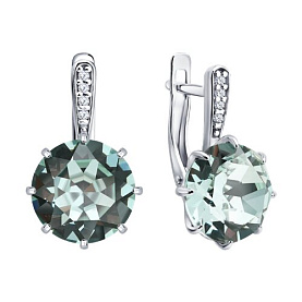 Серьги Diamant - Серебро 925, Кристалл, Фианит (арт. 94-120-00397-1)
