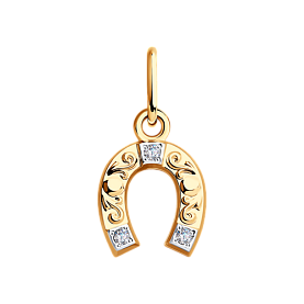 Подвеска SOKOLOV - Золото 375, Фианит (арт. 033097-4)