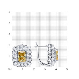 Серьги SOKOLOV - Серебро 925, Фианит (арт. 94027619-91)