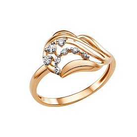 Кольцо ЮФ Династия - Золото 375, Фианит (арт. 012691-5102)