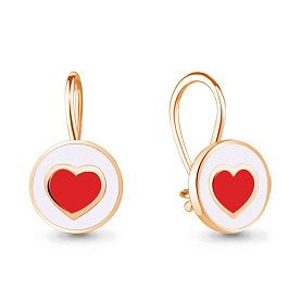 Серьги Аквамарин - Серебро 925, Эмаль (арт. 34021.6)