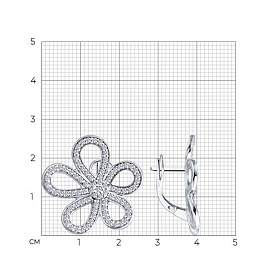 Серьги Diamant - Серебро 925, Фианит (арт. 94-120-02420-1)