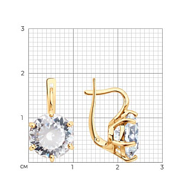Серьги SOKOLOV - Золото 585, Бриллианит (арт. 0201036)