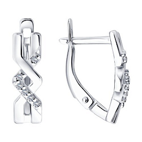 Серьги SOKOLOV - Серебро 925, Фианит (арт. 94027533)