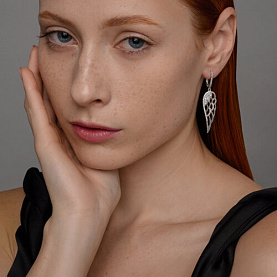 Серьги SOKOLOV - Серебро 925, Фианит (арт. 94023493)