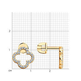 Серьги SOKOLOV - Серебро 925, Фианит (арт. 93022436)