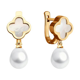 Серьги SOKOLOV - Золото 585, Жемчуг культивированный, Перламутр (арт. 792439)