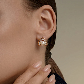 Серьги SOKOLOV - Золото 585, Жемчуг культивированный, Фианит (арт. 792478)