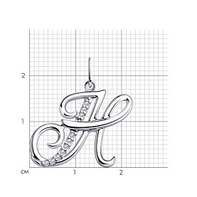 Подвеска Diamant - Серебро 925, Фианит (арт. 94-130-01308-1)