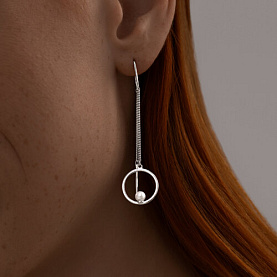 Серьги SOKOLOV - Серебро 925, Жемчуг имитация (арт. 94026002)