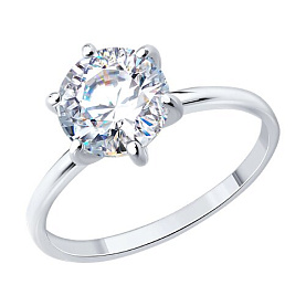 Кольцо SOKOLOV - Серебро 925, Бриллианит (арт. 94014935)