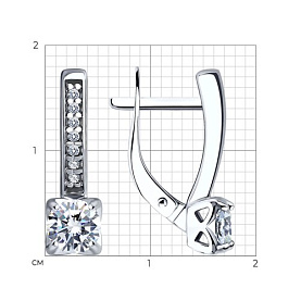 Серьги Diamant - Серебро 925, Фианит (арт. 94-120-01712-1)