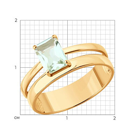 Кольцо SOKOLOV - Серебро 925, Празиолит (арт. 92014727)