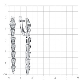 Серьги Talant - Серебро 925, Фианит (арт. 14-72-0001-15733)