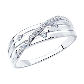 Кольцо SOKOLOV - Серебро 925, Фианит (арт. 94010513)