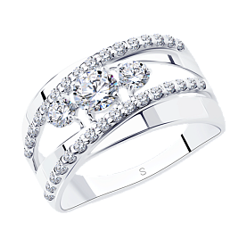 Кольцо SOKOLOV - Серебро 925, Фианит (арт. 94011975)