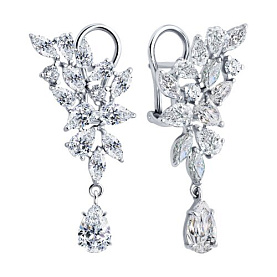 Серьги SOKOLOV - Серебро 925, Фианит (арт. 94026750)