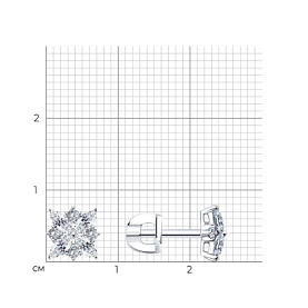 Серьги SOKOLOV - Серебро 925, Фианит (арт. 94021970)