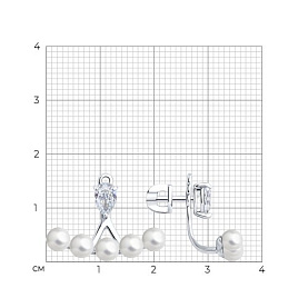 Серьги SOKOLOV - Серебро 925, Жемчуг имитация (арт. 94026777)