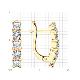 Серьги SOKOLOV - Серебро 925, Фианит (арт. 93021136)