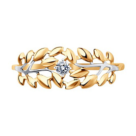 Кольцо SOKOLOV - Золото 585, Фианит (арт. 017238)
