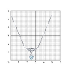 Колье SOKOLOV - Серебро 925, Топаз, Фианит (арт. 92070146)