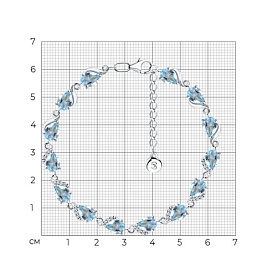 Браслет SOKOLOV - Серебро 925, Топаз, Фианит (арт. 92050158)