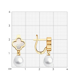Серьги SOKOLOV - Золото 585, Жемчуг культивированный, Перламутр (арт. 792439)