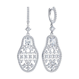 Серьги Diamant - Серебро 925, Фианит (арт. 94-121-00276-1)