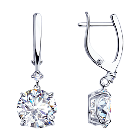 Серьги Diamant - Серебро 925, Фианит (арт. 94-121-01653-1)