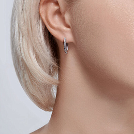 Серьги Diamant - Серебро 925, Фианит, Эмаль (арт. 94-120-01969-2)