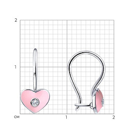 Серьги SOKOLOV - Серебро 925, Фианит, Эмаль (арт. 94021967)