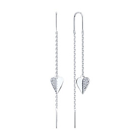 Серьги SOKOLOV - Серебро 925, Фианит (арт. 94026458)