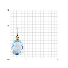 Подвеска SOKOLOV - Золото 375, Топаз (арт. 37732144)
