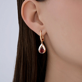 Серьги SOKOLOV - Серебро 925, Гранат, Фианит (арт. 92023210)