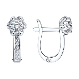 Серьги SOKOLOV - Серебро 925, Фианит (арт. 94021479)