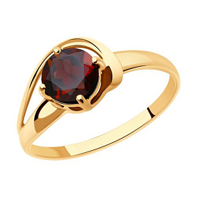 Кольцо SOKOLOV - Золото 375, Гранат (арт. 37716206)