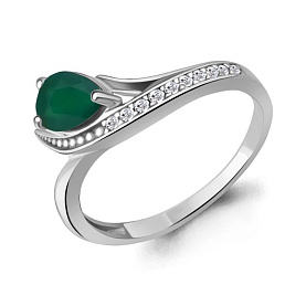 Кольцо Аквамарин - Серебро 925, Агат (арт. 65003009А.5)