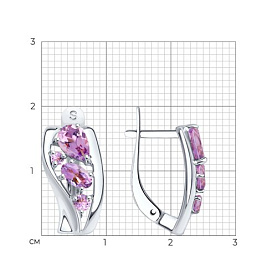 Серьги SOKOLOV - Серебро 925, Аметист (арт. 92021809)