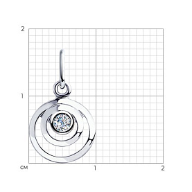 Подвеска SOKOLOV - Серебро 925, Фианит (арт. 94032280)