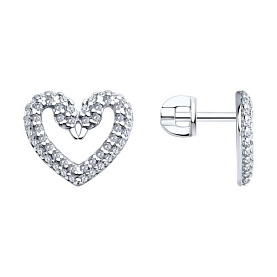 Серьги SOKOLOV - Серебро 925, Фианит (арт. 94026092)